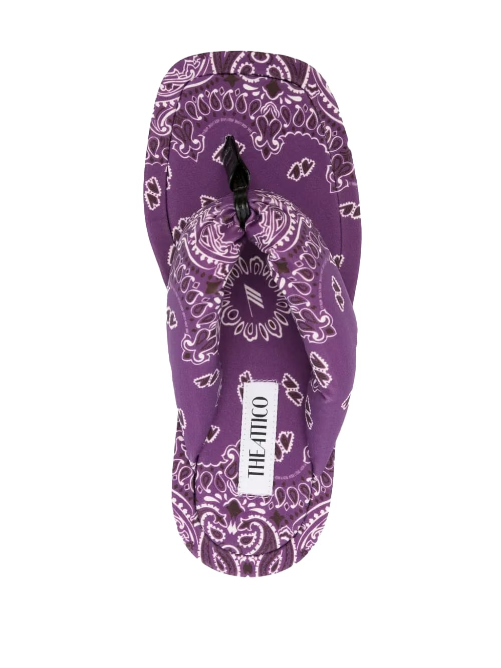 bandana-print flat slides