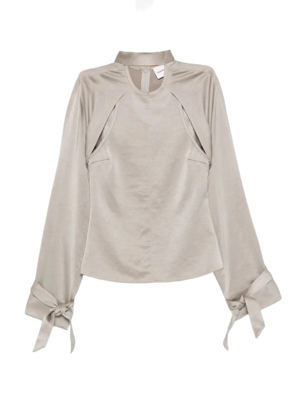 detachable-bolero tie-detail top