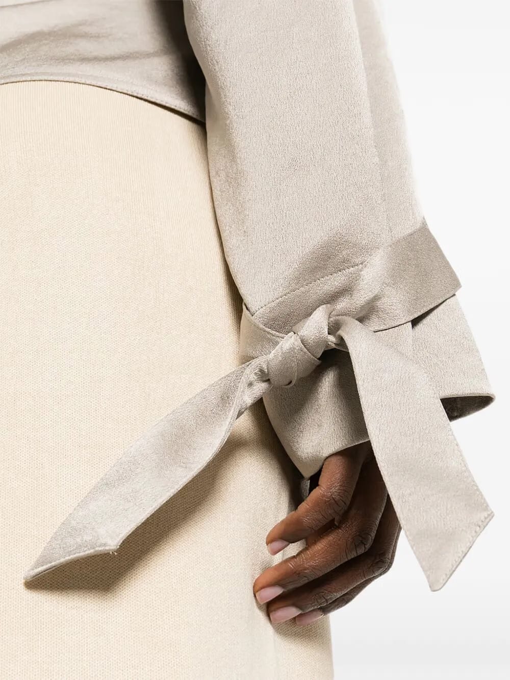 detachable-bolero tie-detail top