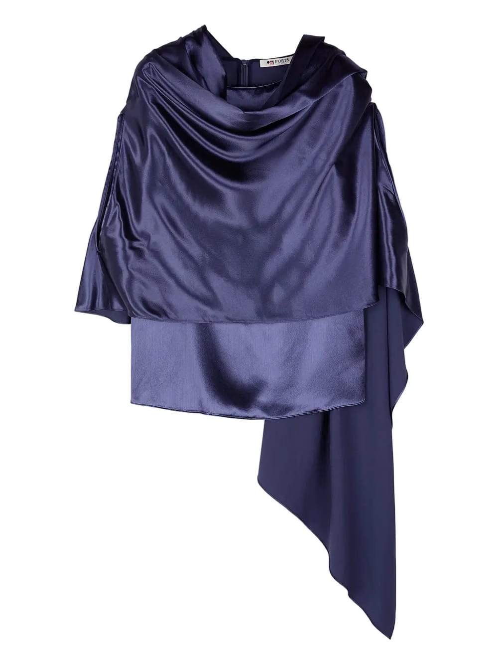 draped satin-effect top