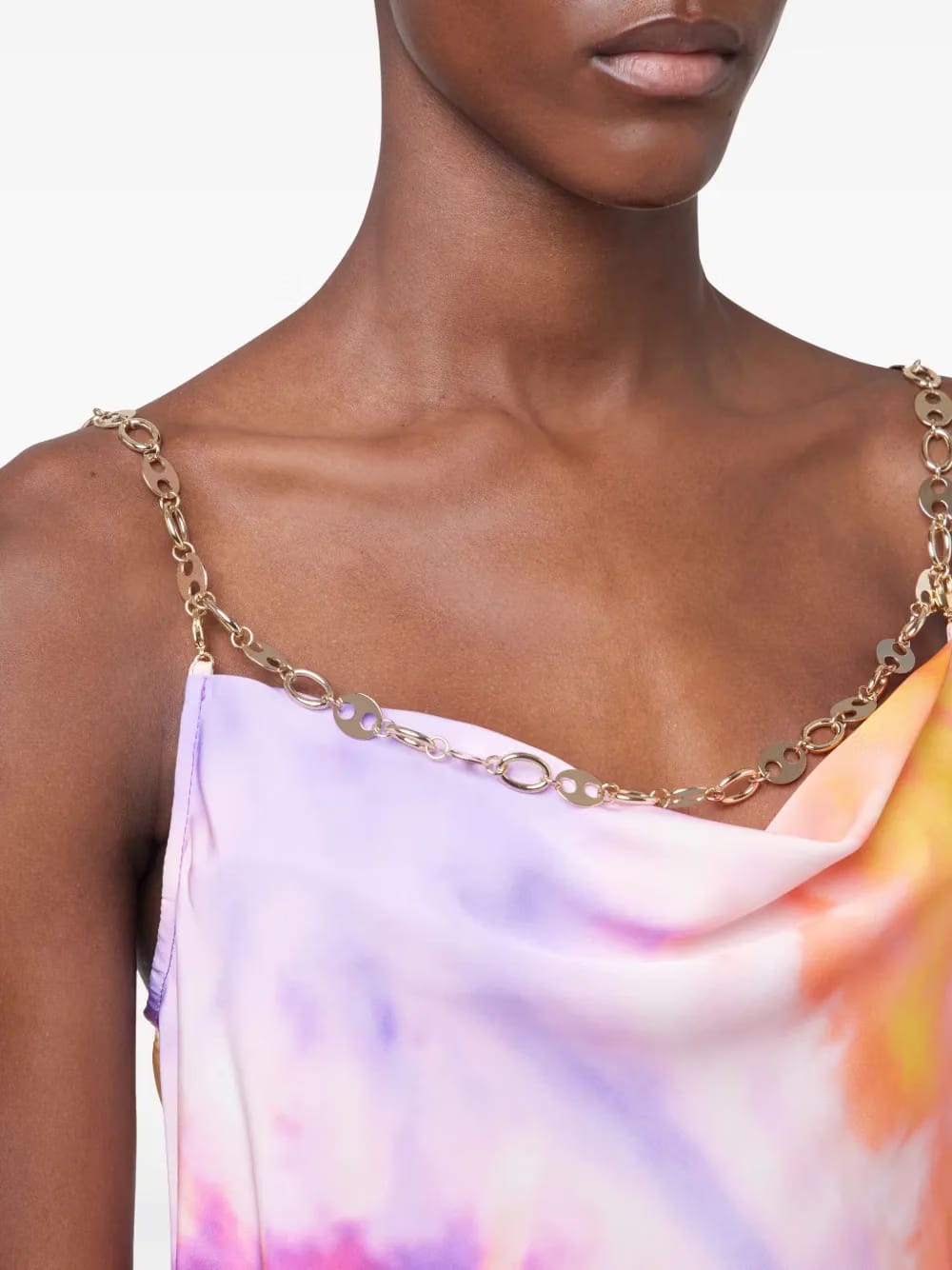 printed satin top