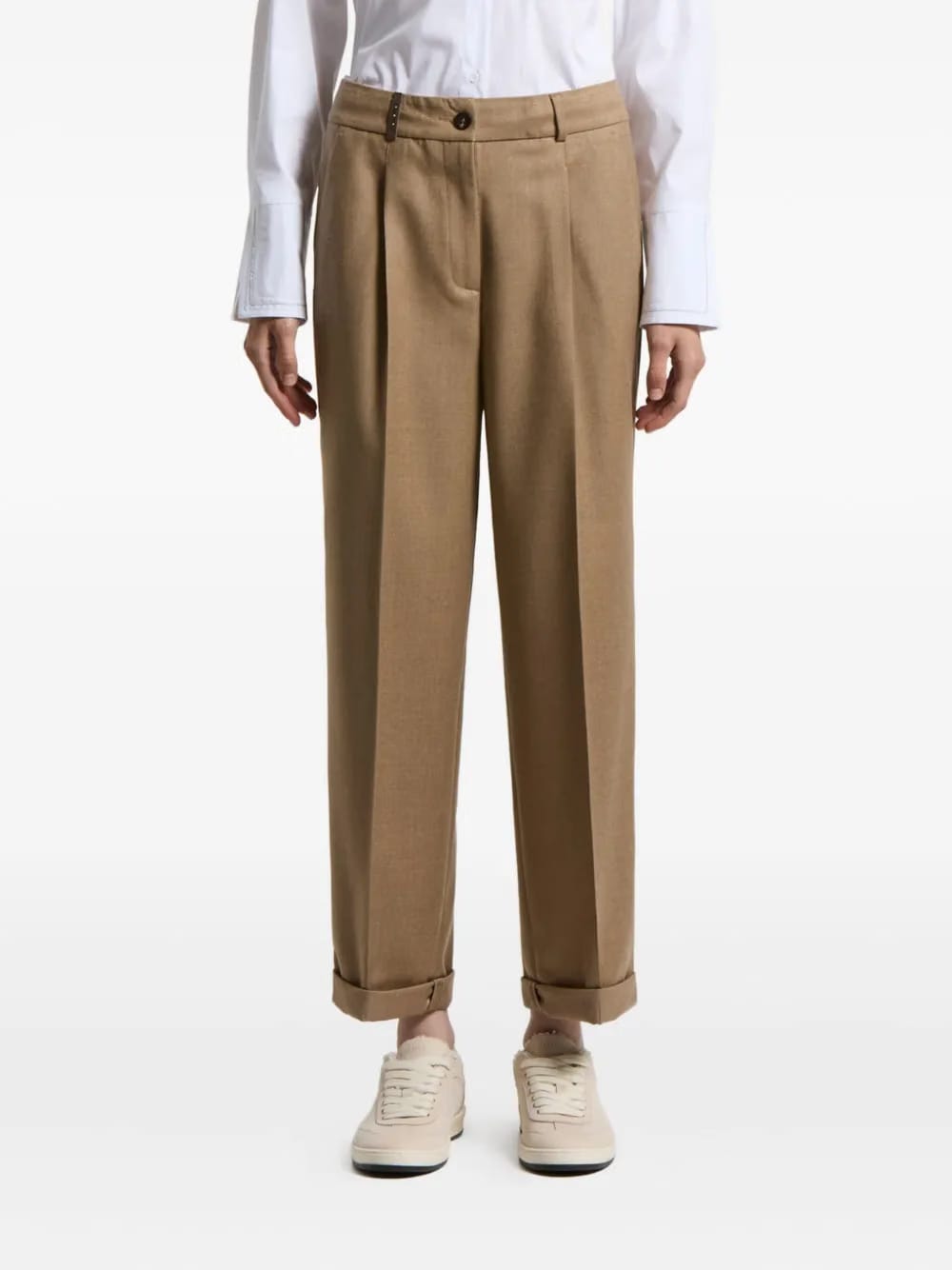 pleated-details trousers