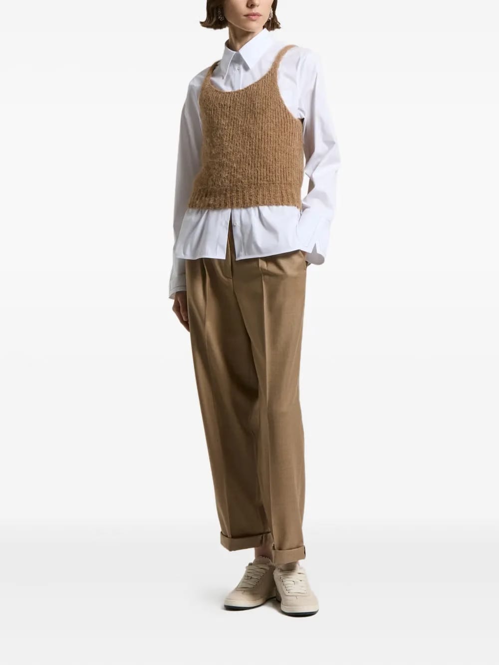 pleated-details trousers