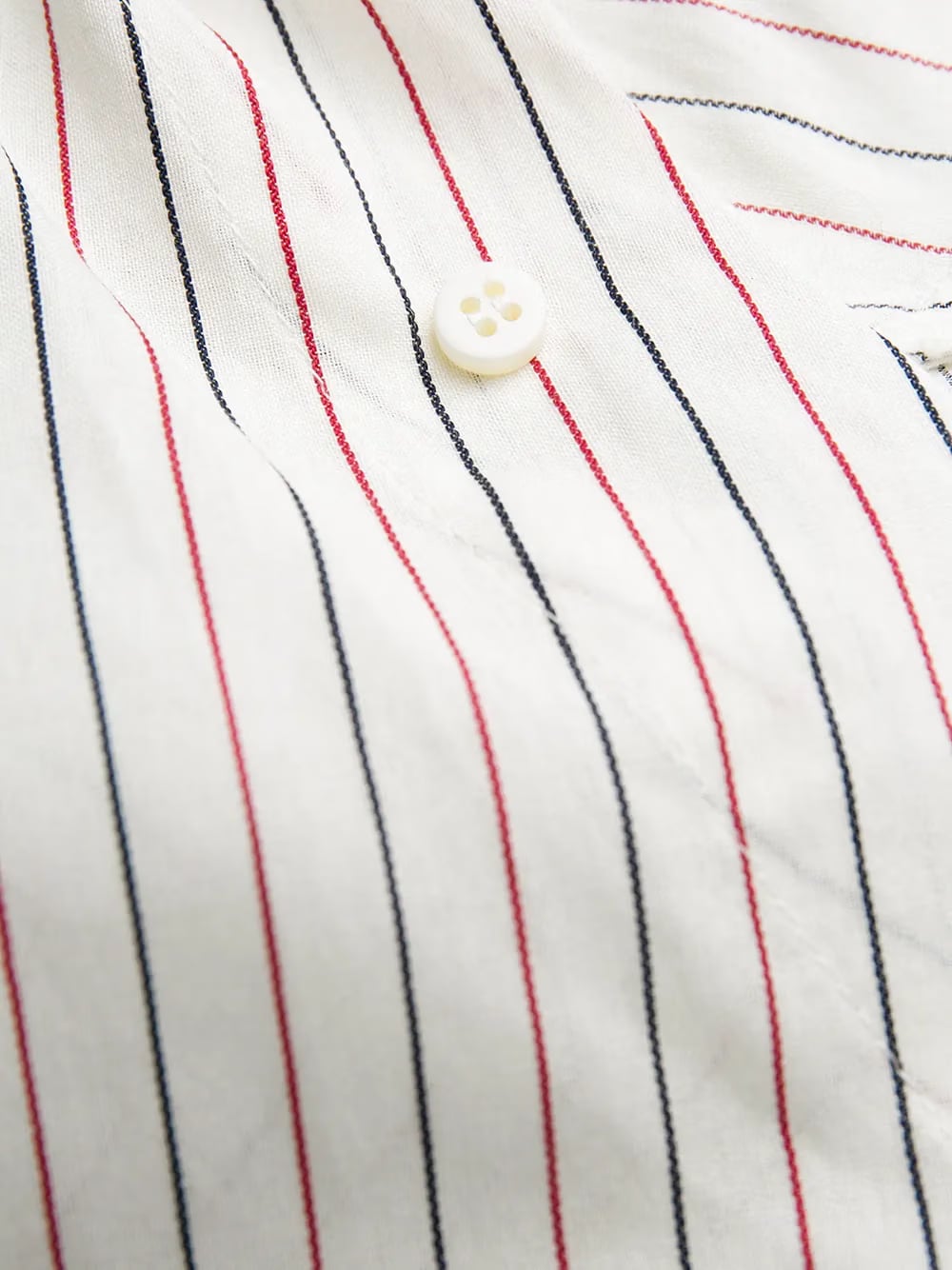 striped raw edge shirt