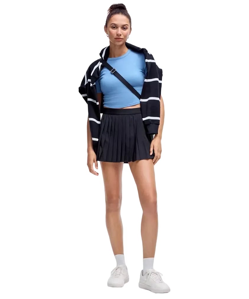 Lululemon High-Rise Pleated Tennis Skirt Black