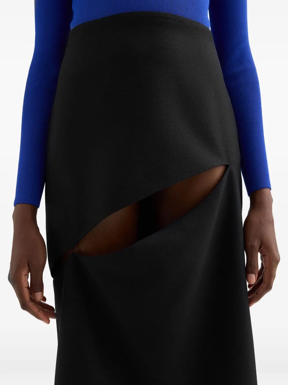 cut-out midi skirt