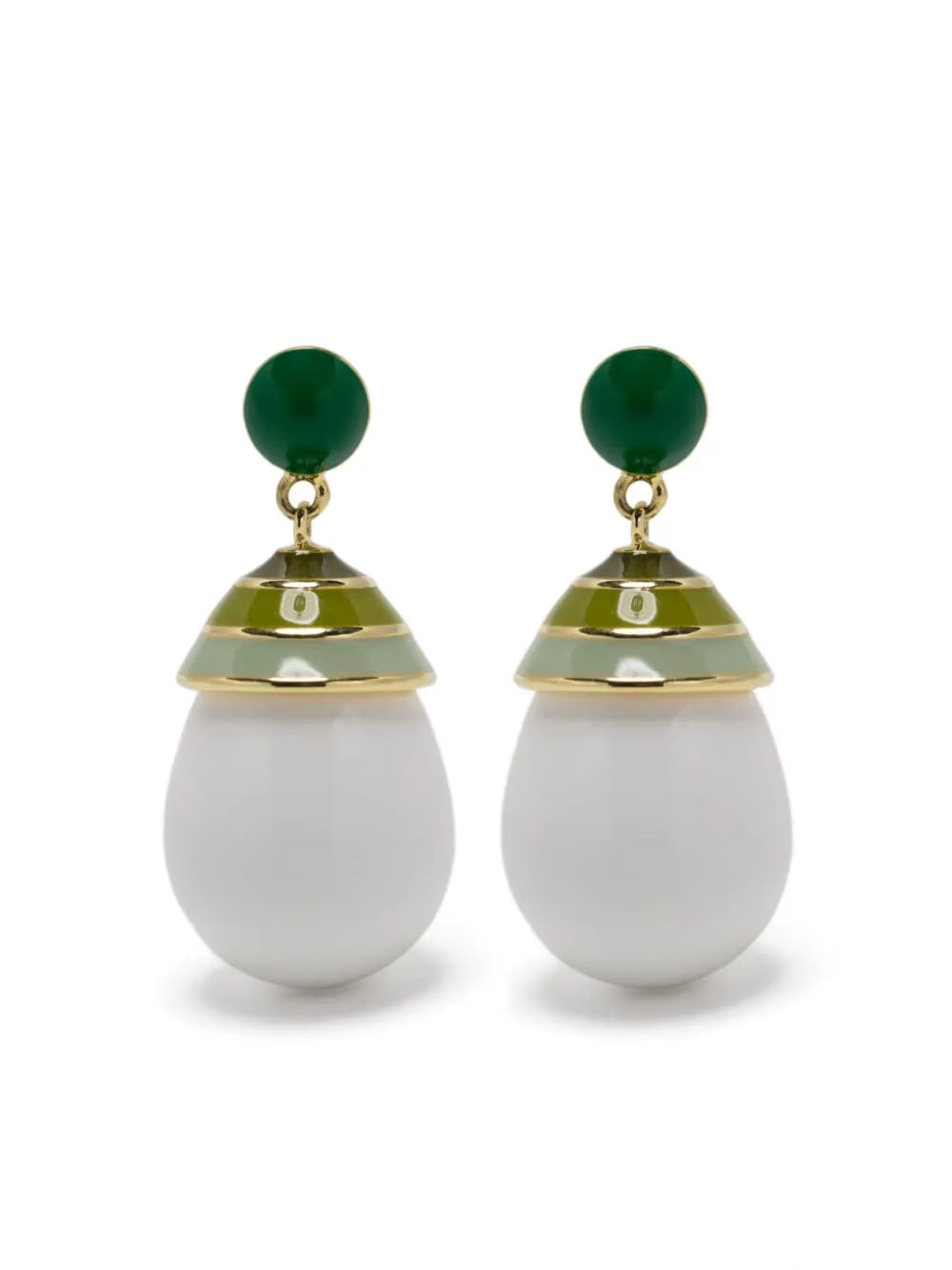 striped drop earrings