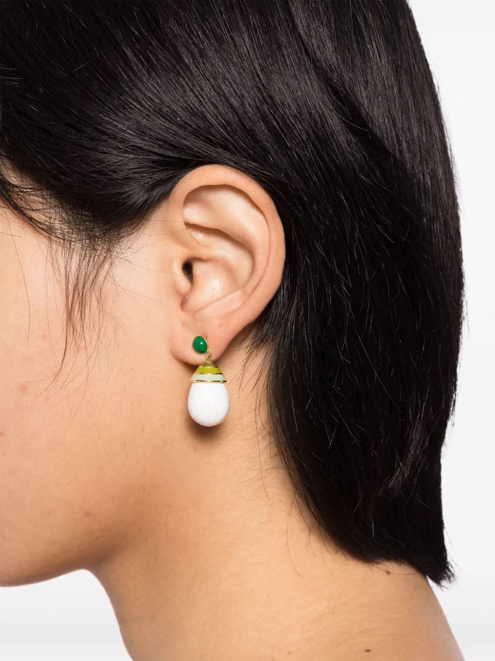 striped drop earrings