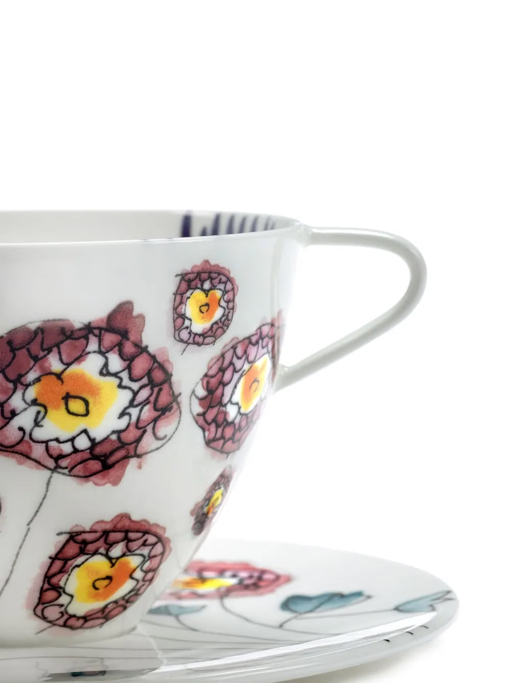 x Marni Midnight Flowers cappuccino cup and saucer (set of two)