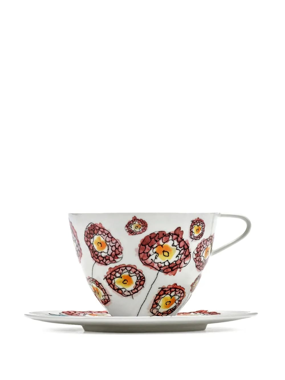 x Marni Midnight Flowers cappuccino cup and saucer (set of two)