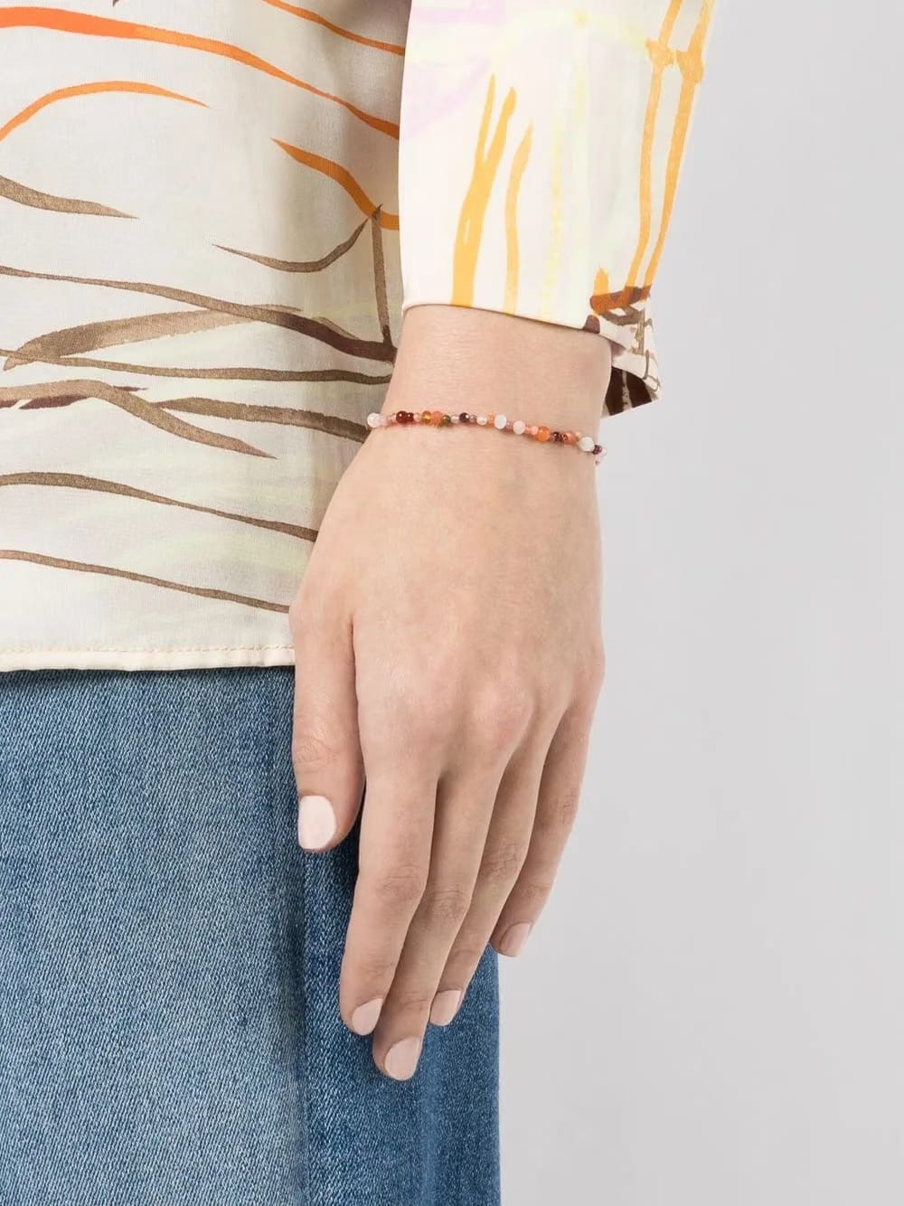 Flamingo bead-embellished bracelet
