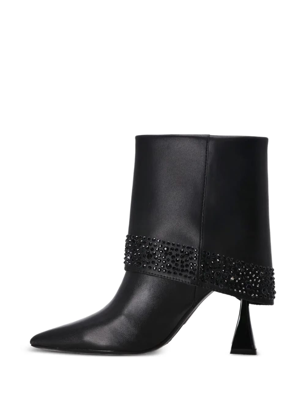 crystal-embellished pointed-toe boots