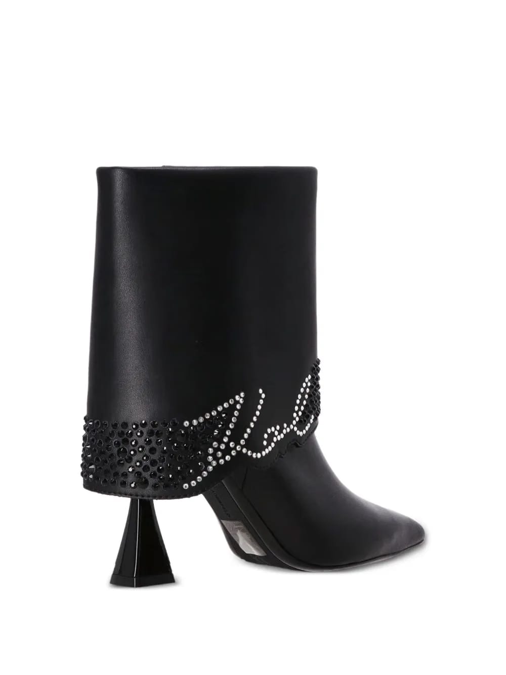 crystal-embellished pointed-toe boots
