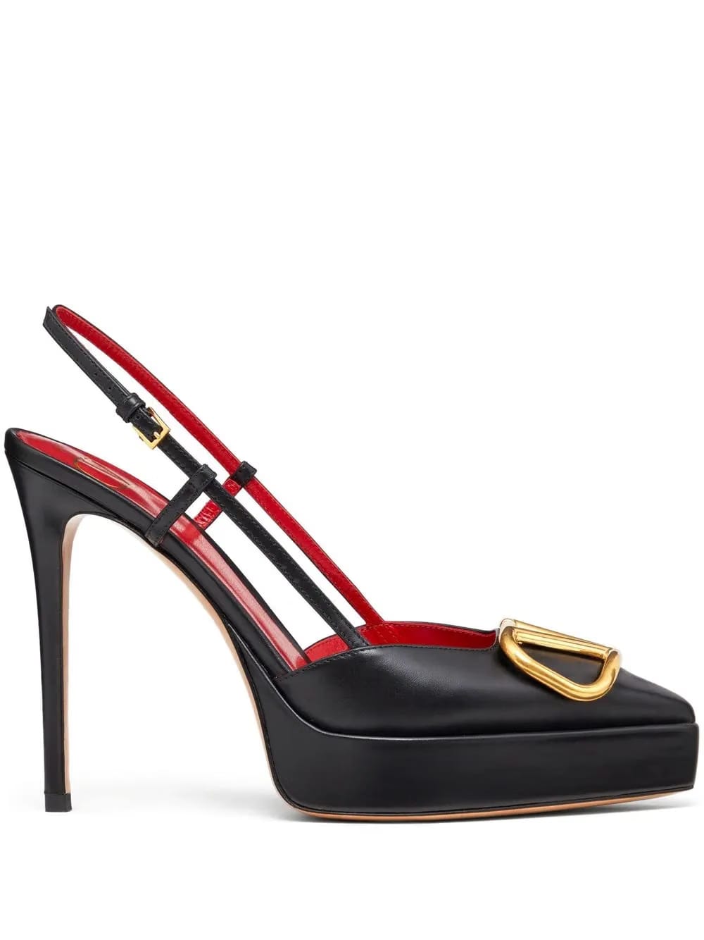 120mm VLogo Signature slingback pumps
