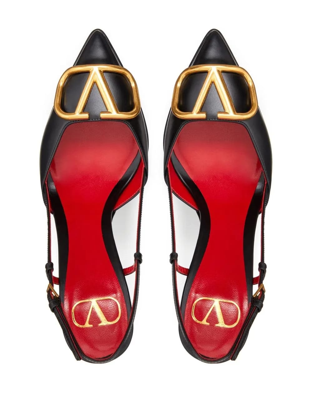 120mm VLogo Signature slingback pumps