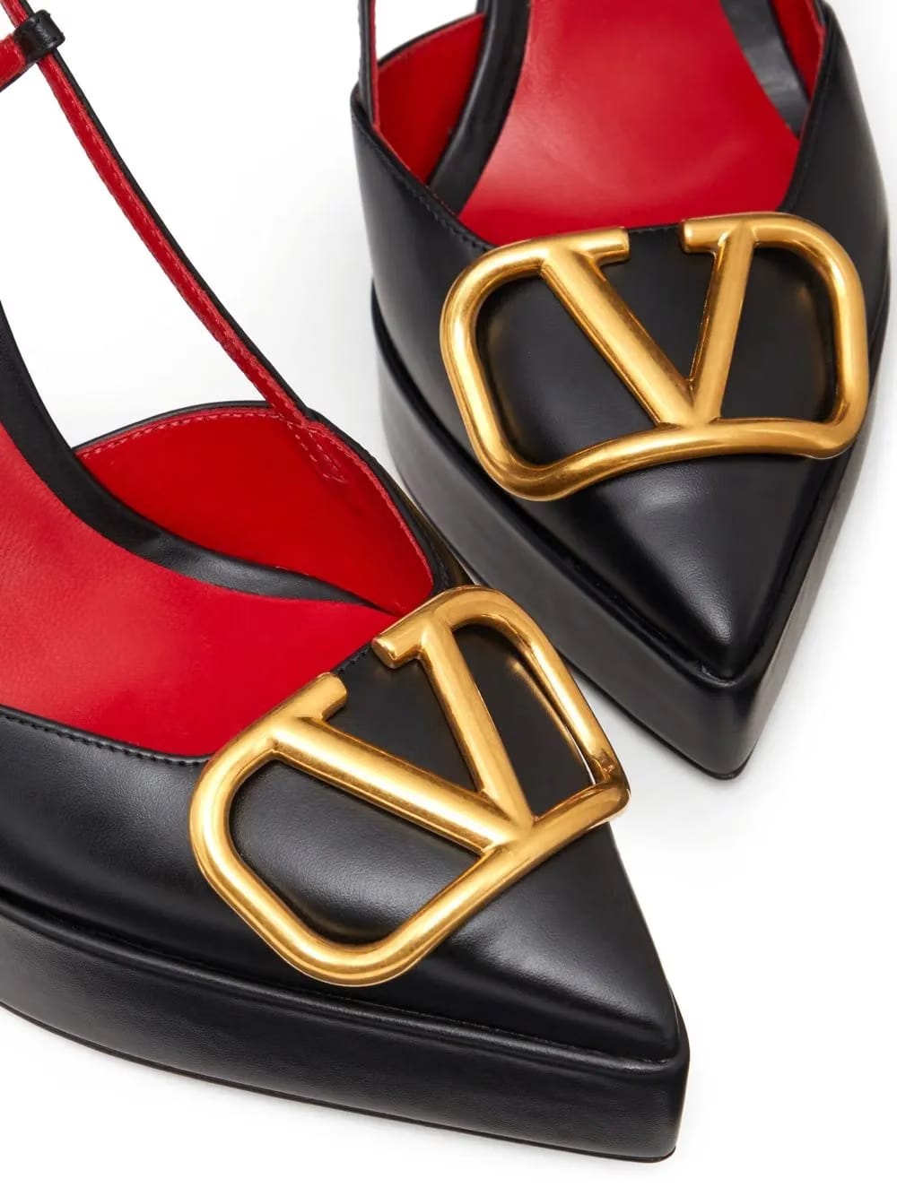 120mm VLogo Signature slingback pumps