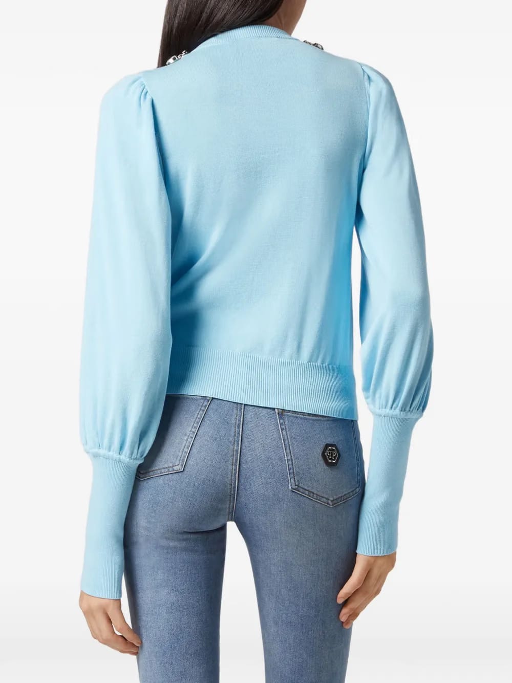 rhinestone-embellished jumper