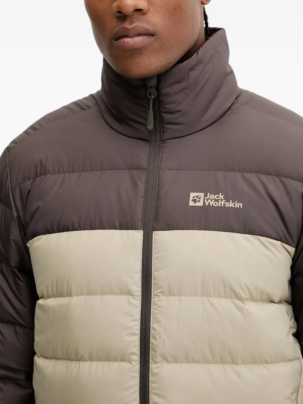 colour-block padded jacket