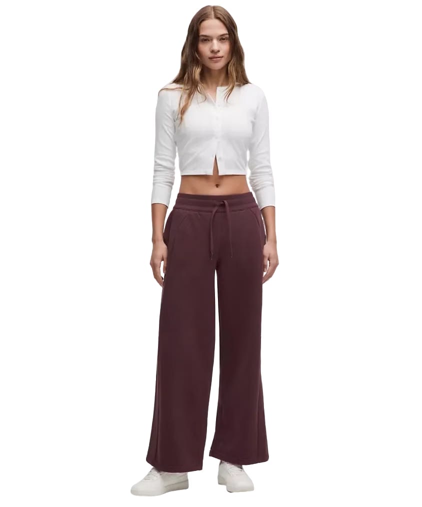 Lululemon Scuba Mid-Rise Wide-Leg Pant Goodnight Plum