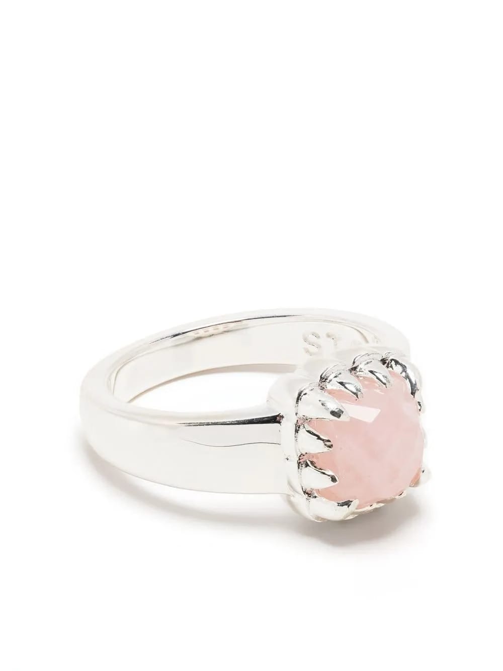 Baby Claw rose-quartz ring