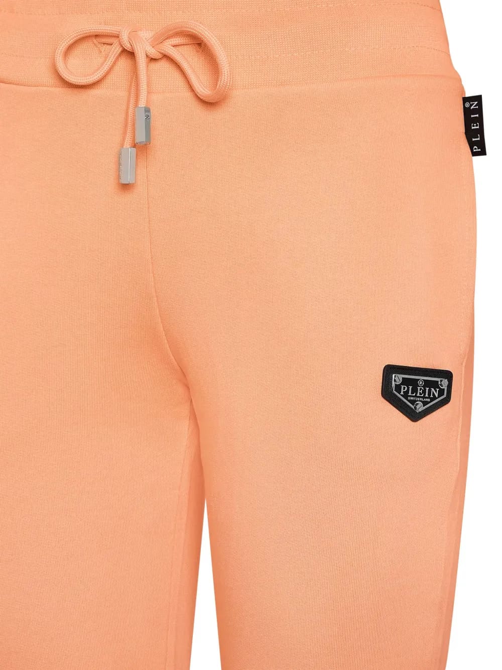 logo-plaque cotton track pants