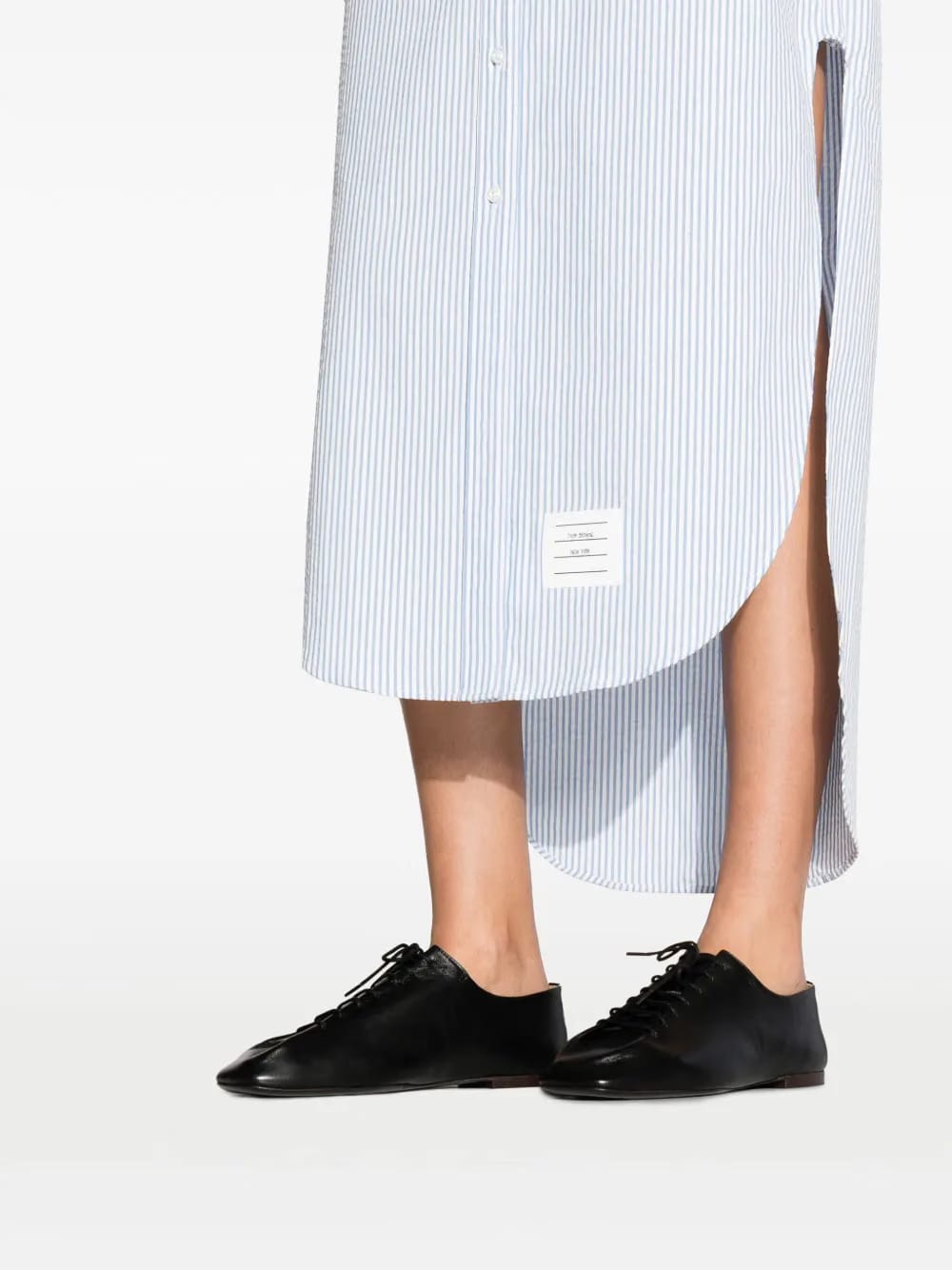 striped cotton shirt dress