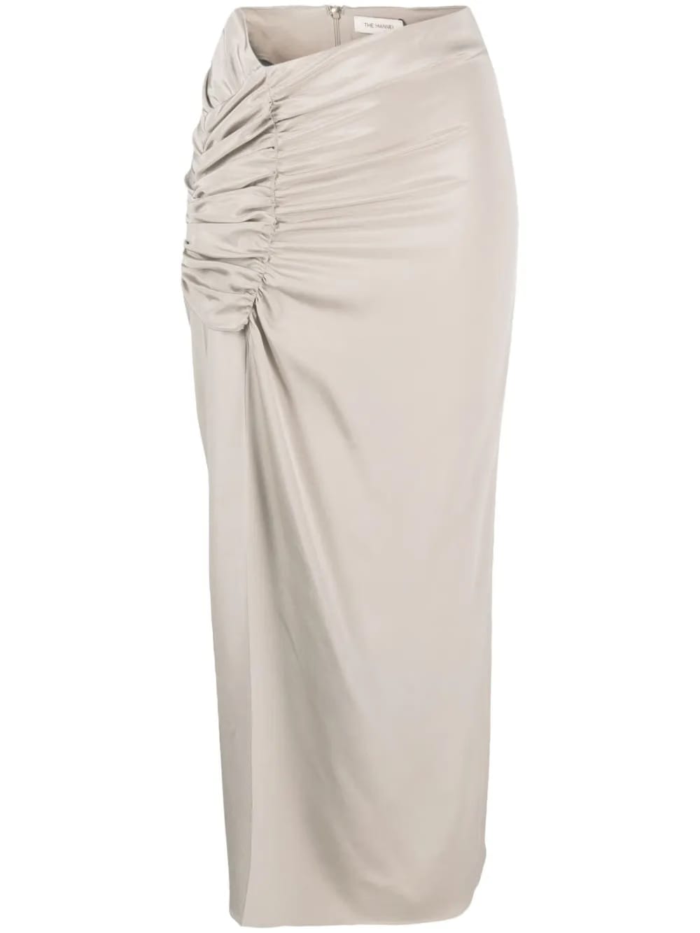 asymmetric-design maxi skirt