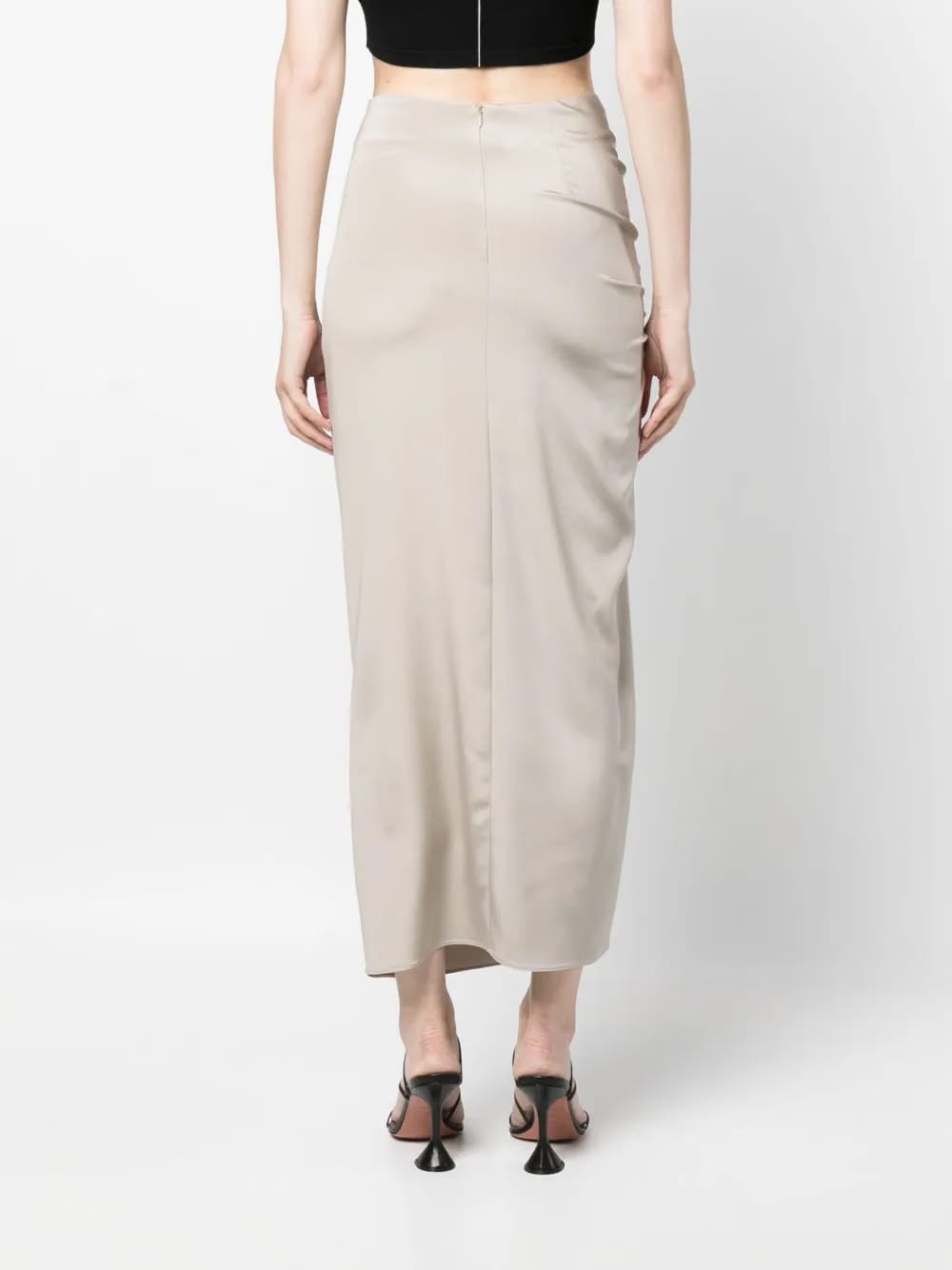 asymmetric-design maxi skirt