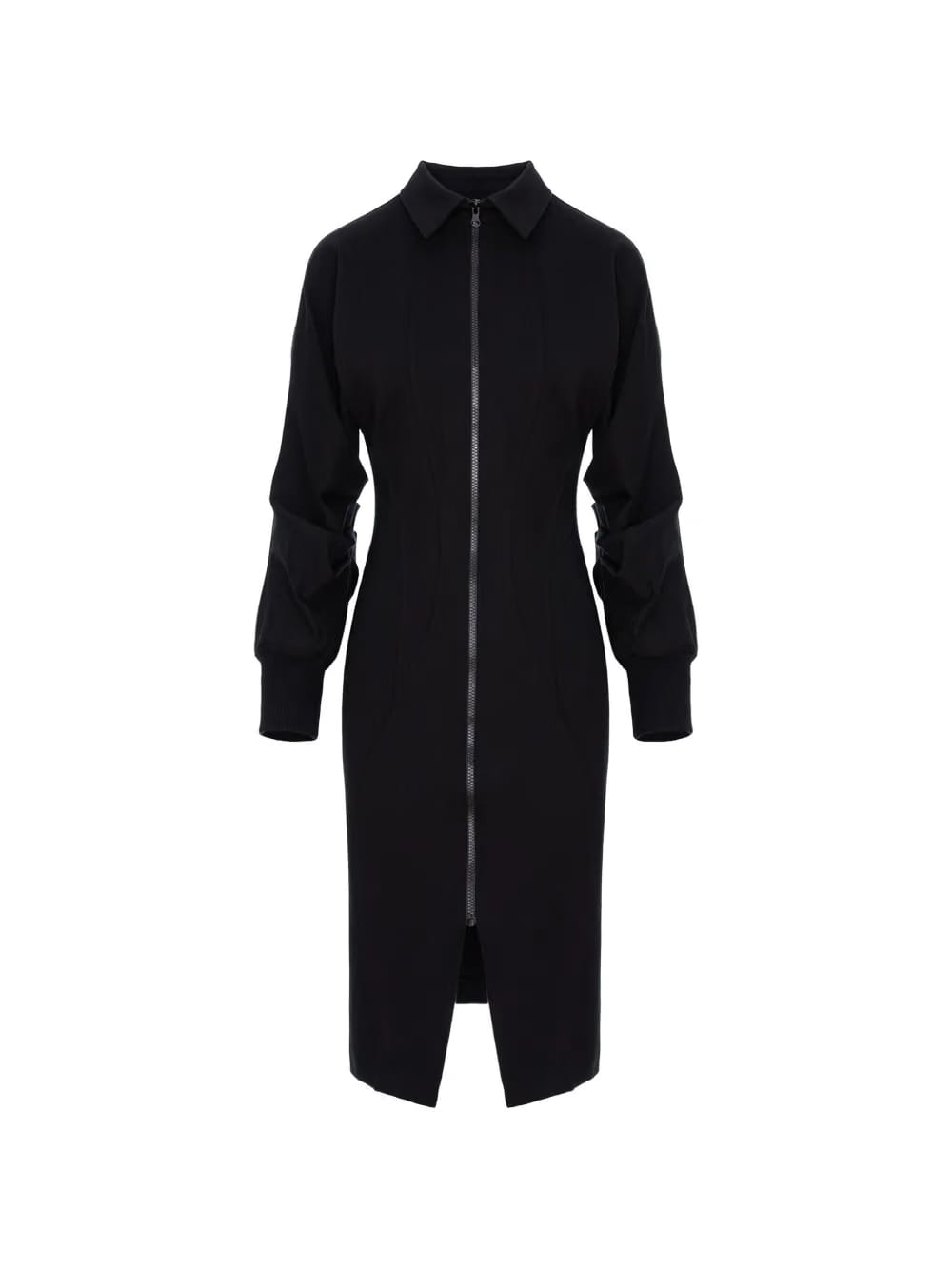 zip long-sleeved dress
