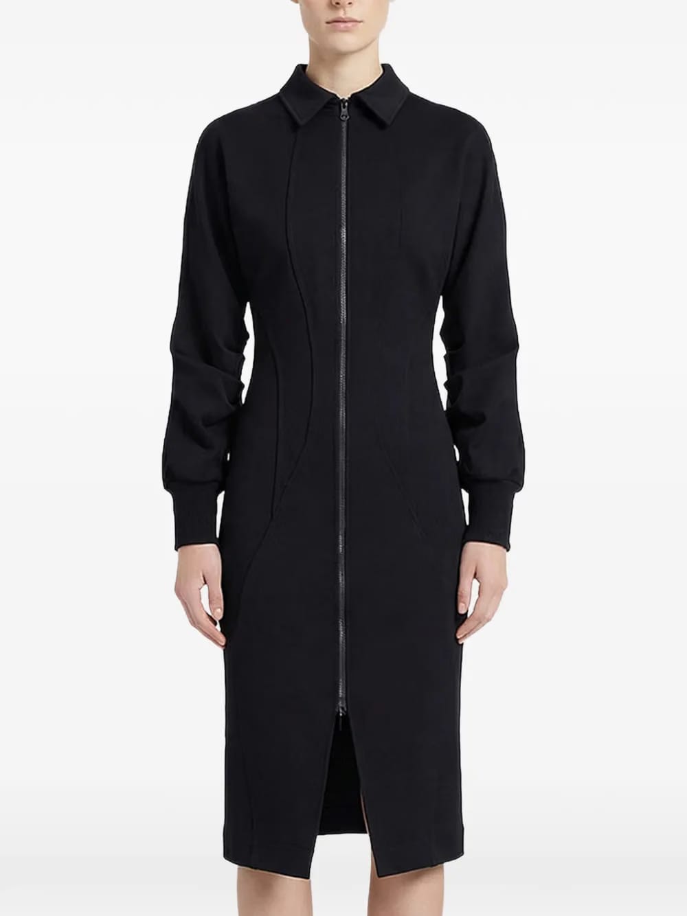 zip long-sleeved dress