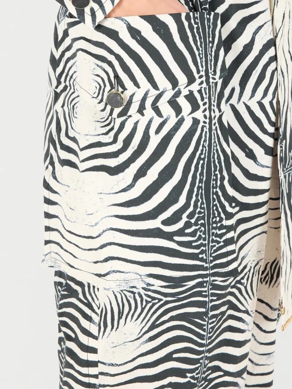 zebra-print jumpsuit