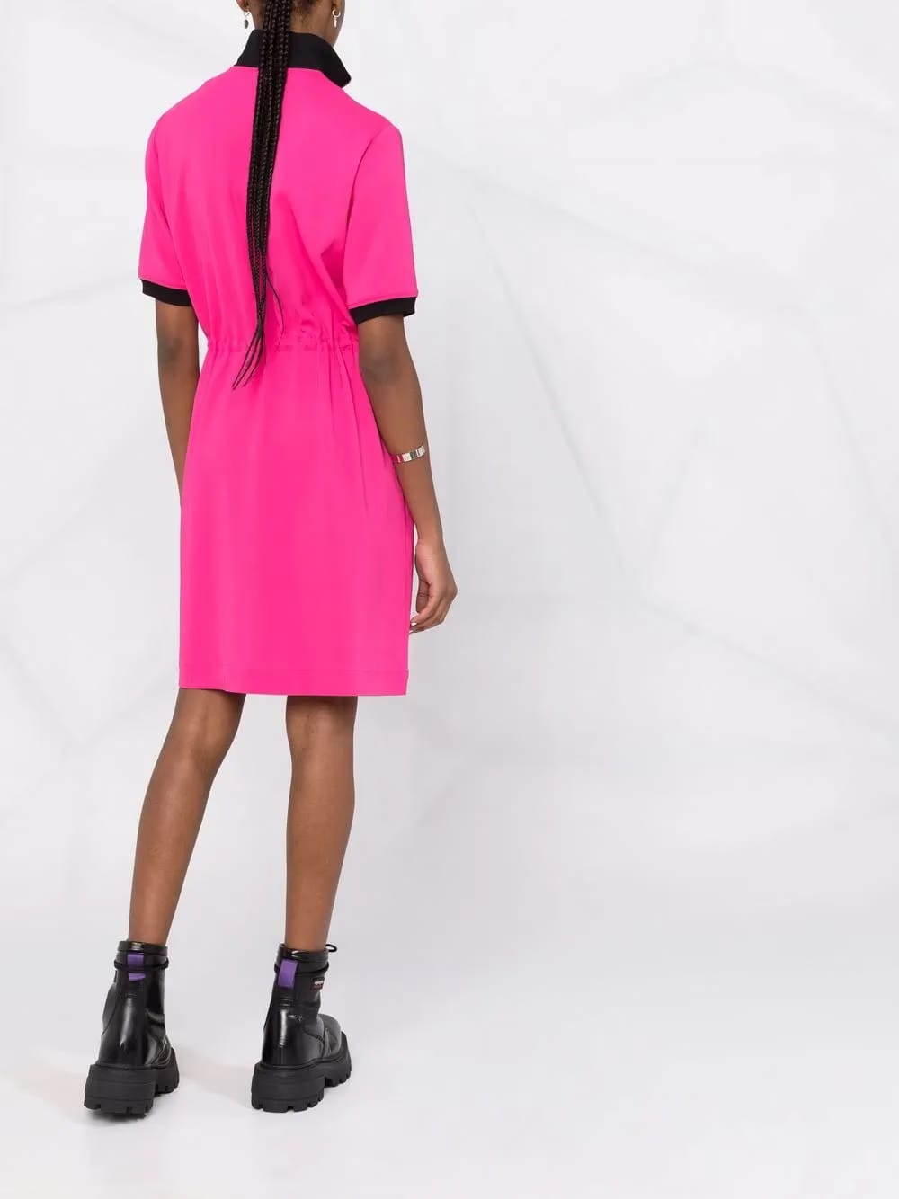 toggle-fastening short-sleeve dress