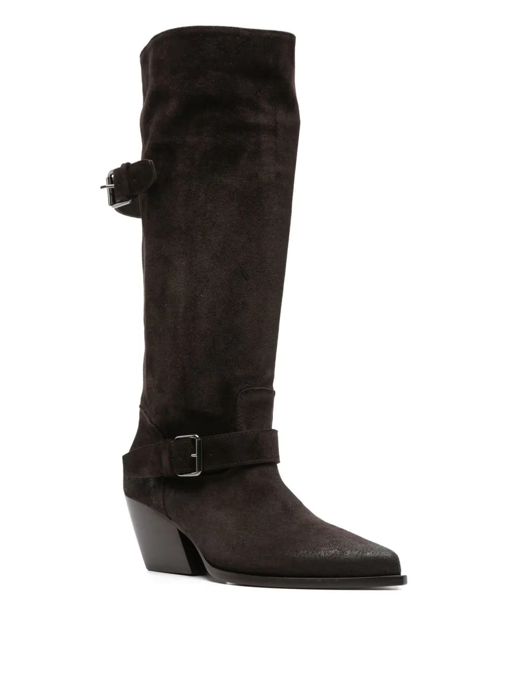 65mm buckle-detailing knee-high boots