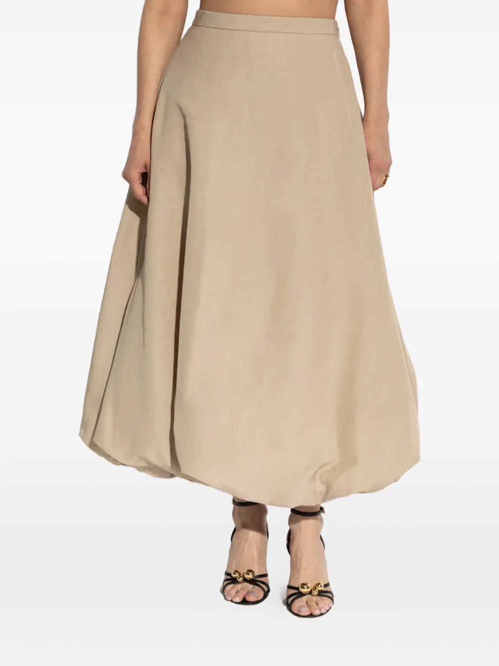 Aubrey balloon-hem maxi skirt