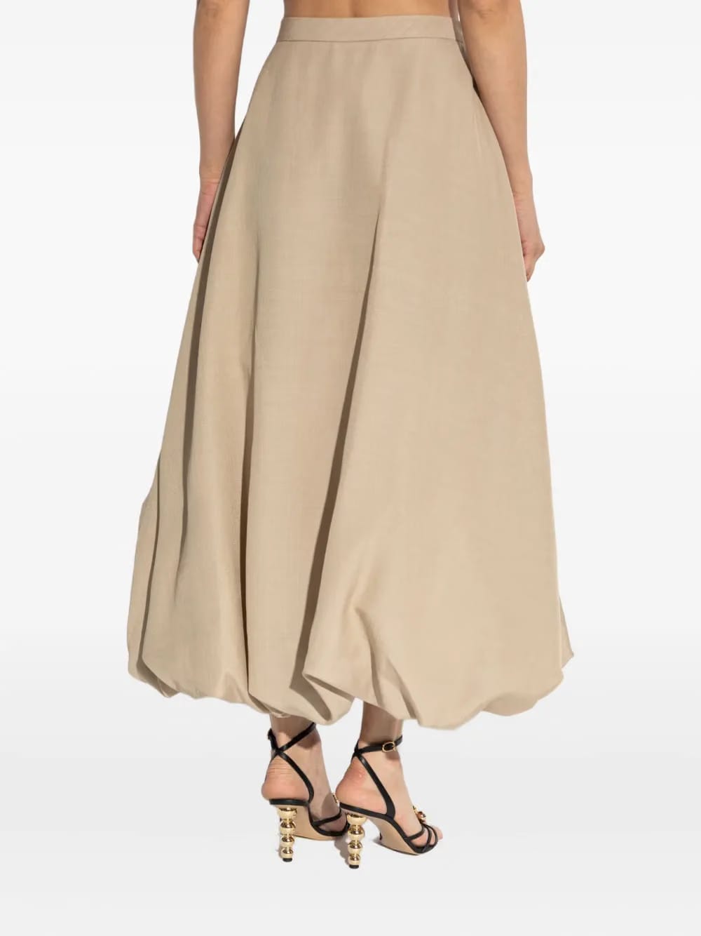 Aubrey balloon-hem maxi skirt