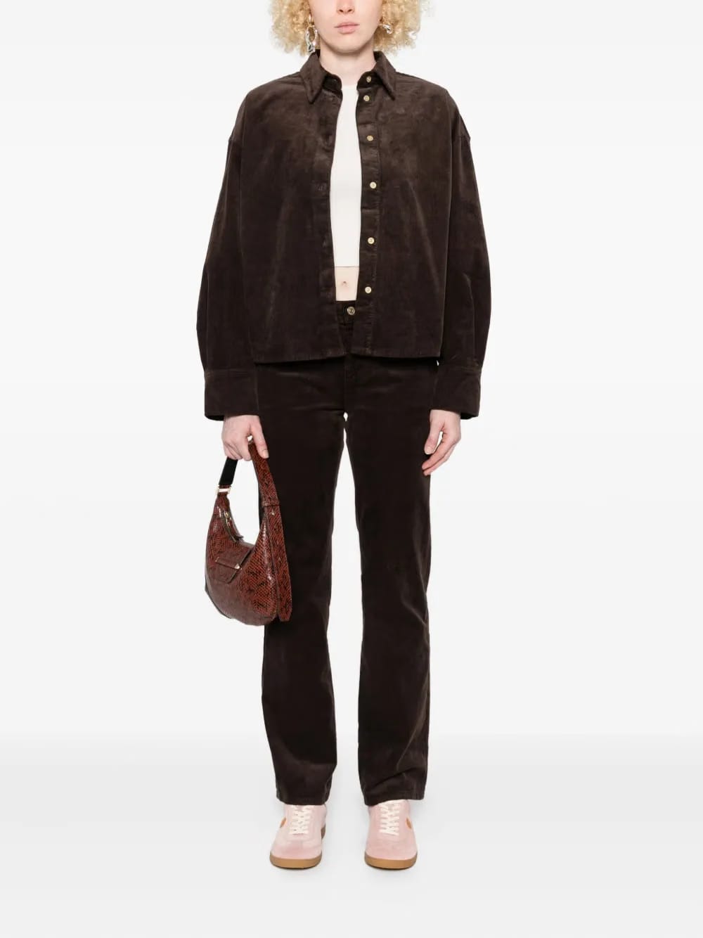 corduroy button-up shirt
