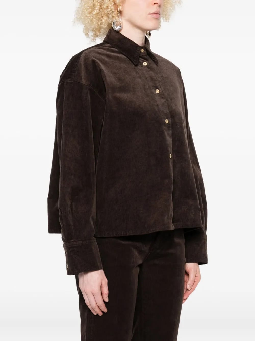 corduroy button-up shirt