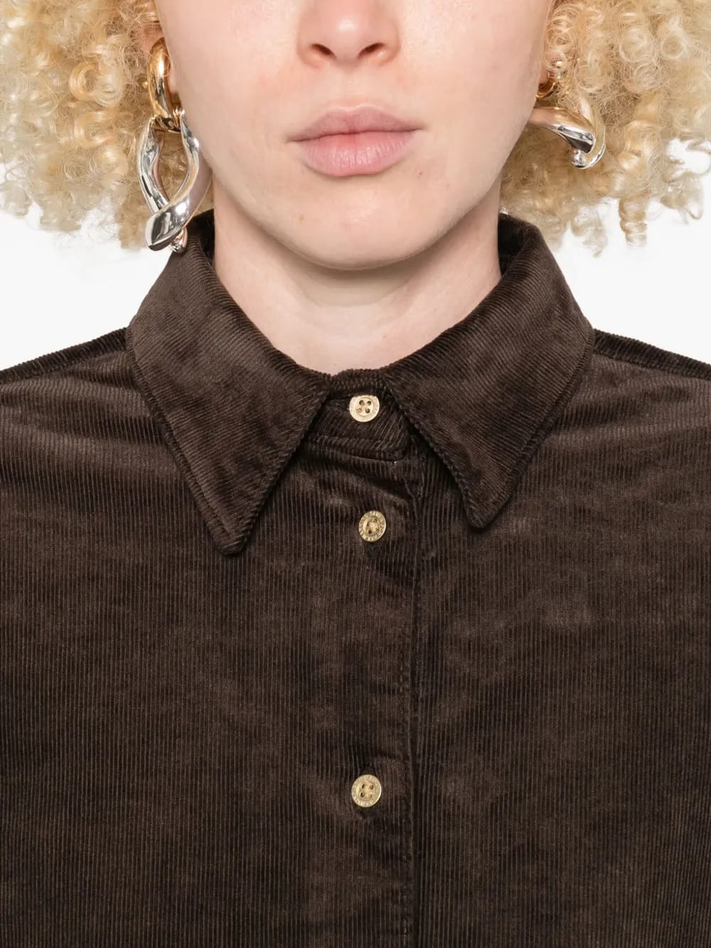 corduroy button-up shirt