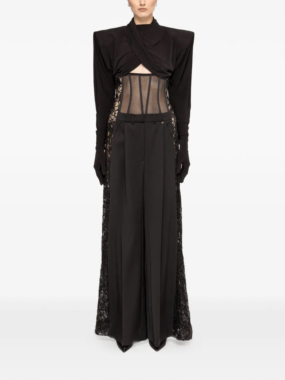 tulle lace trousers