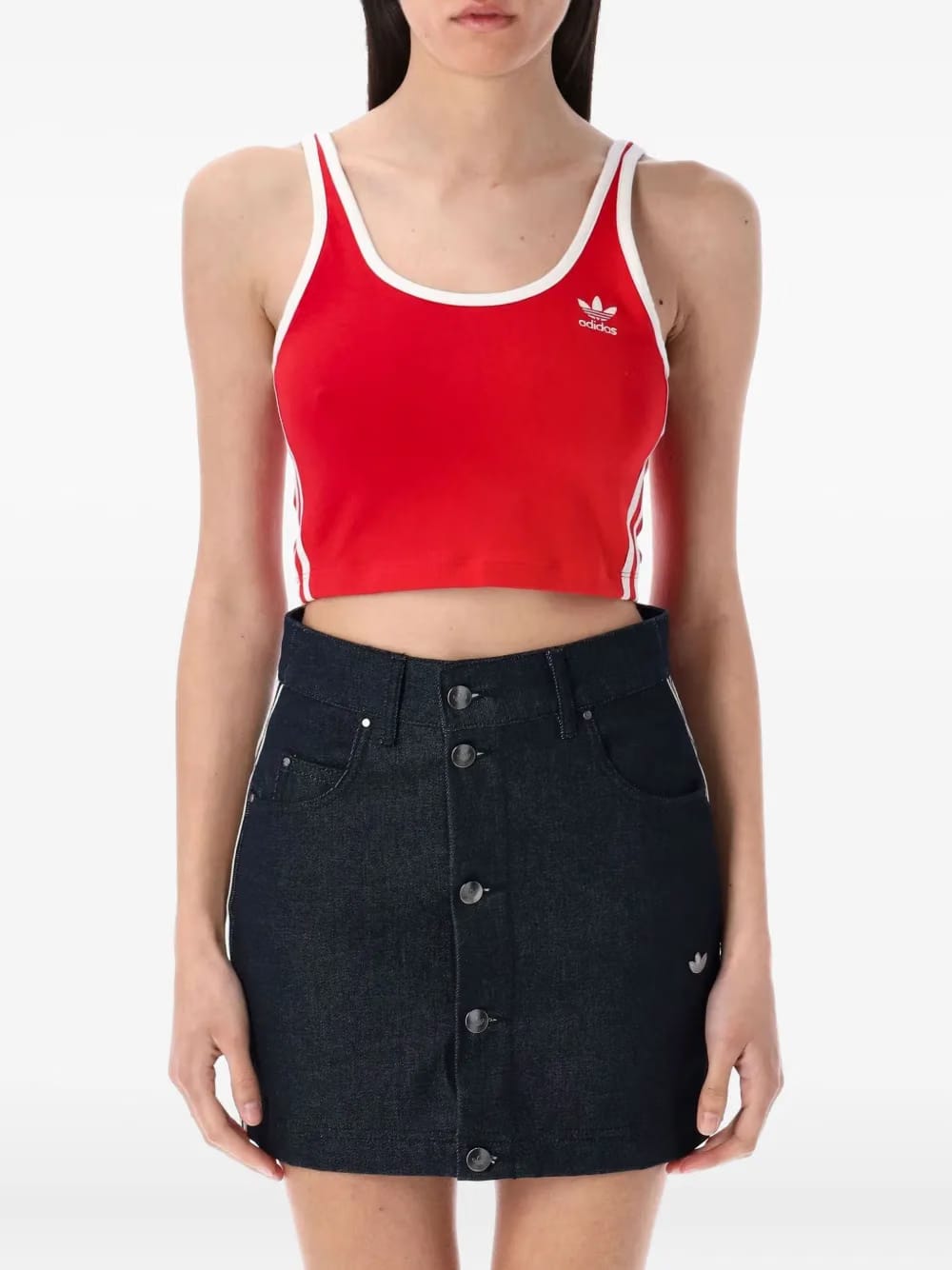 3-Stripes cropped tank top