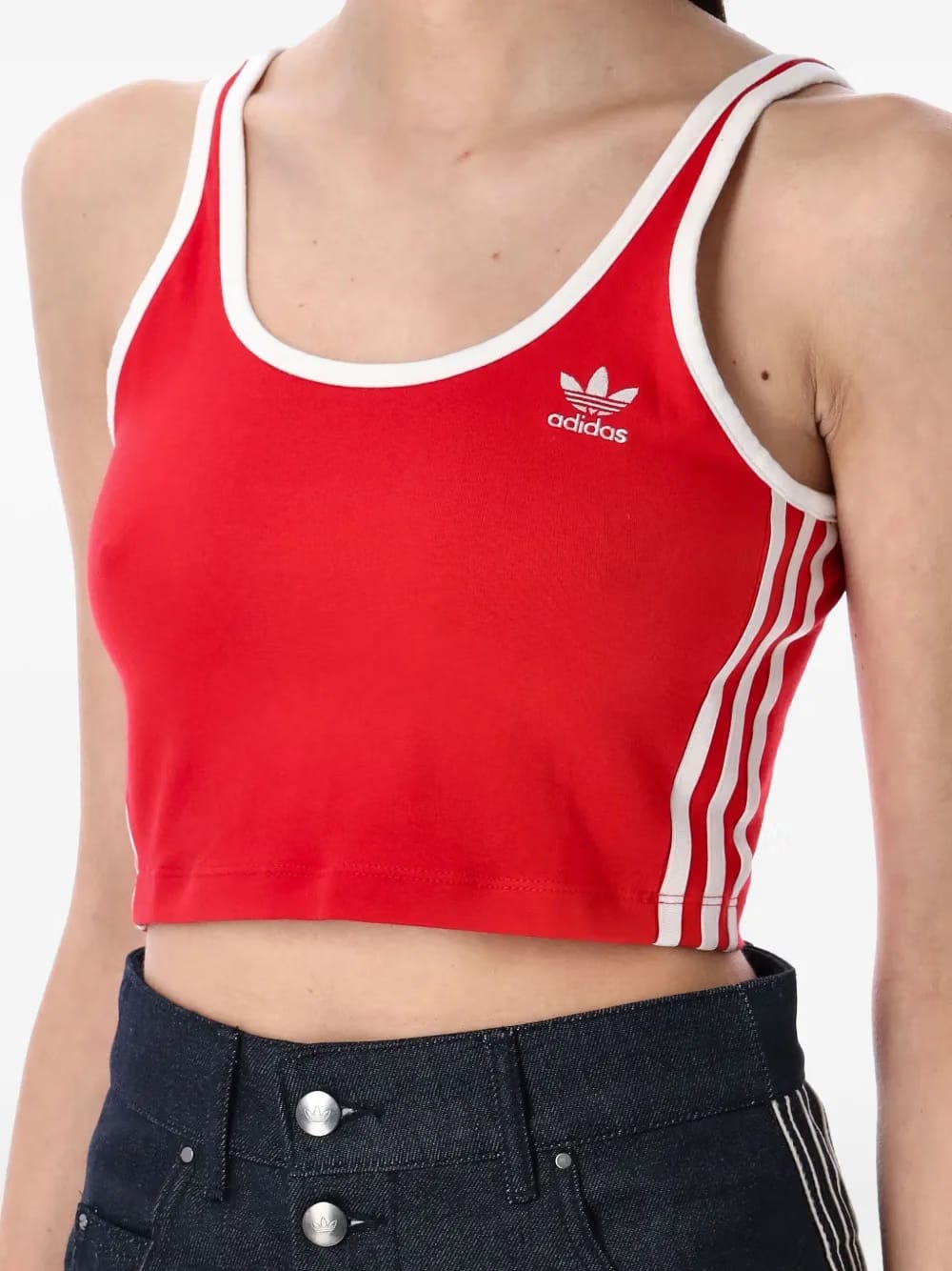 3-Stripes cropped tank top