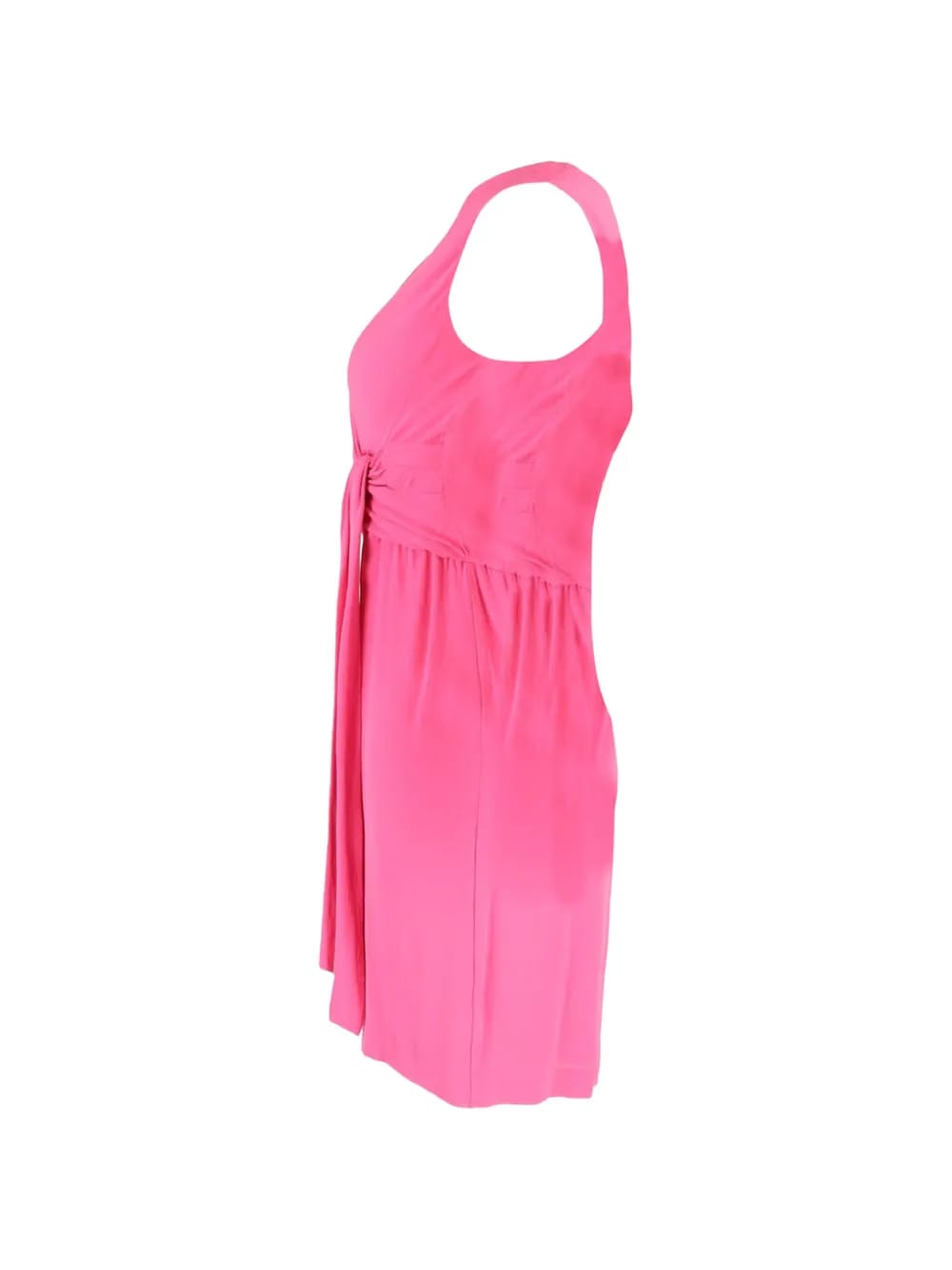 front-tie draped mini dress