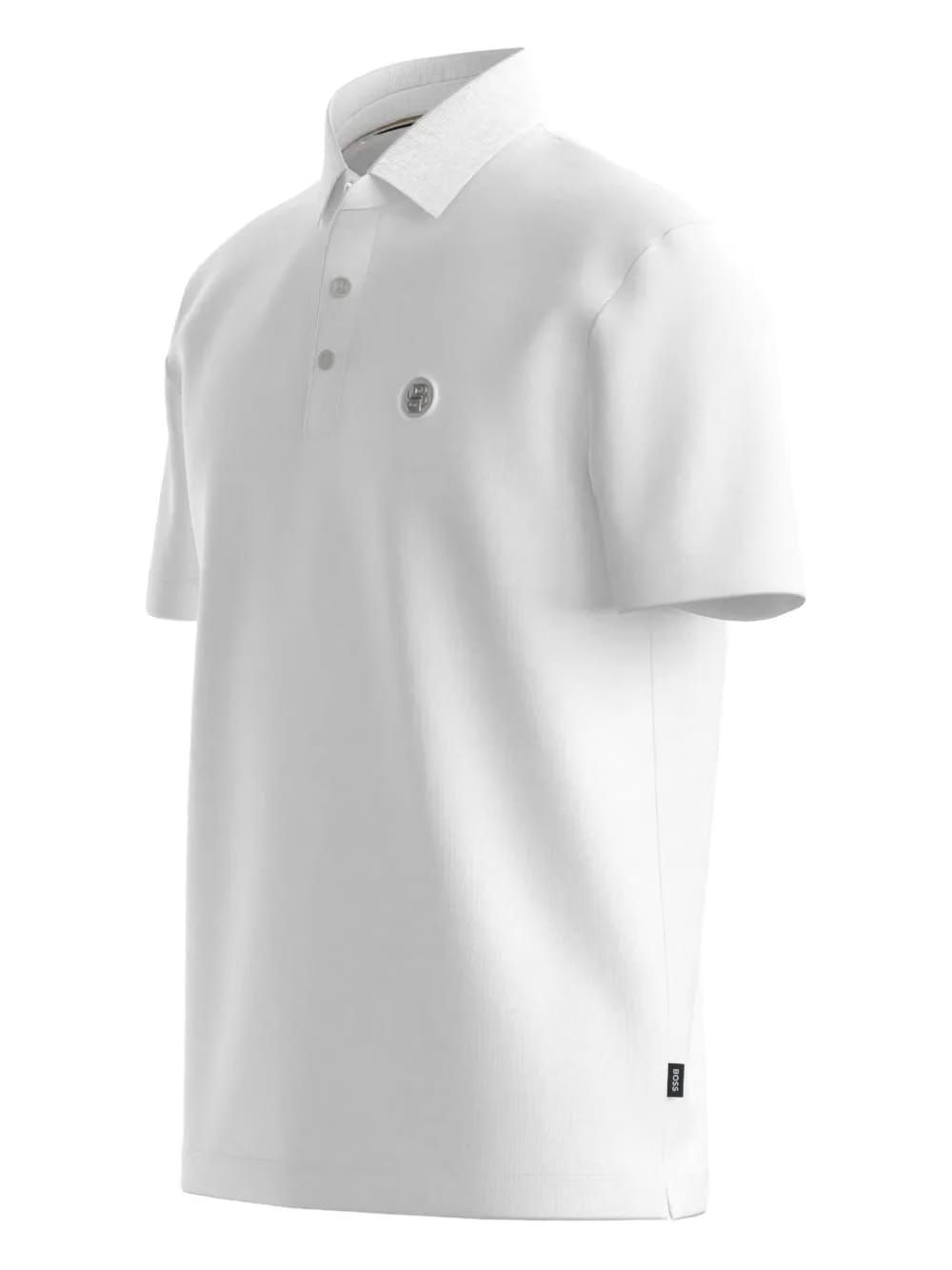 buttoned logo polo shirt
