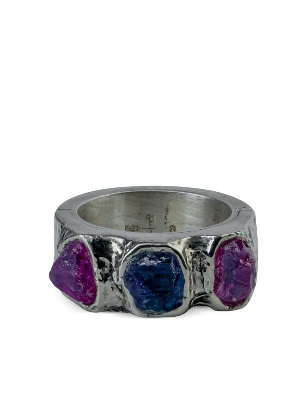 10K white gold Sistema sapphire ring