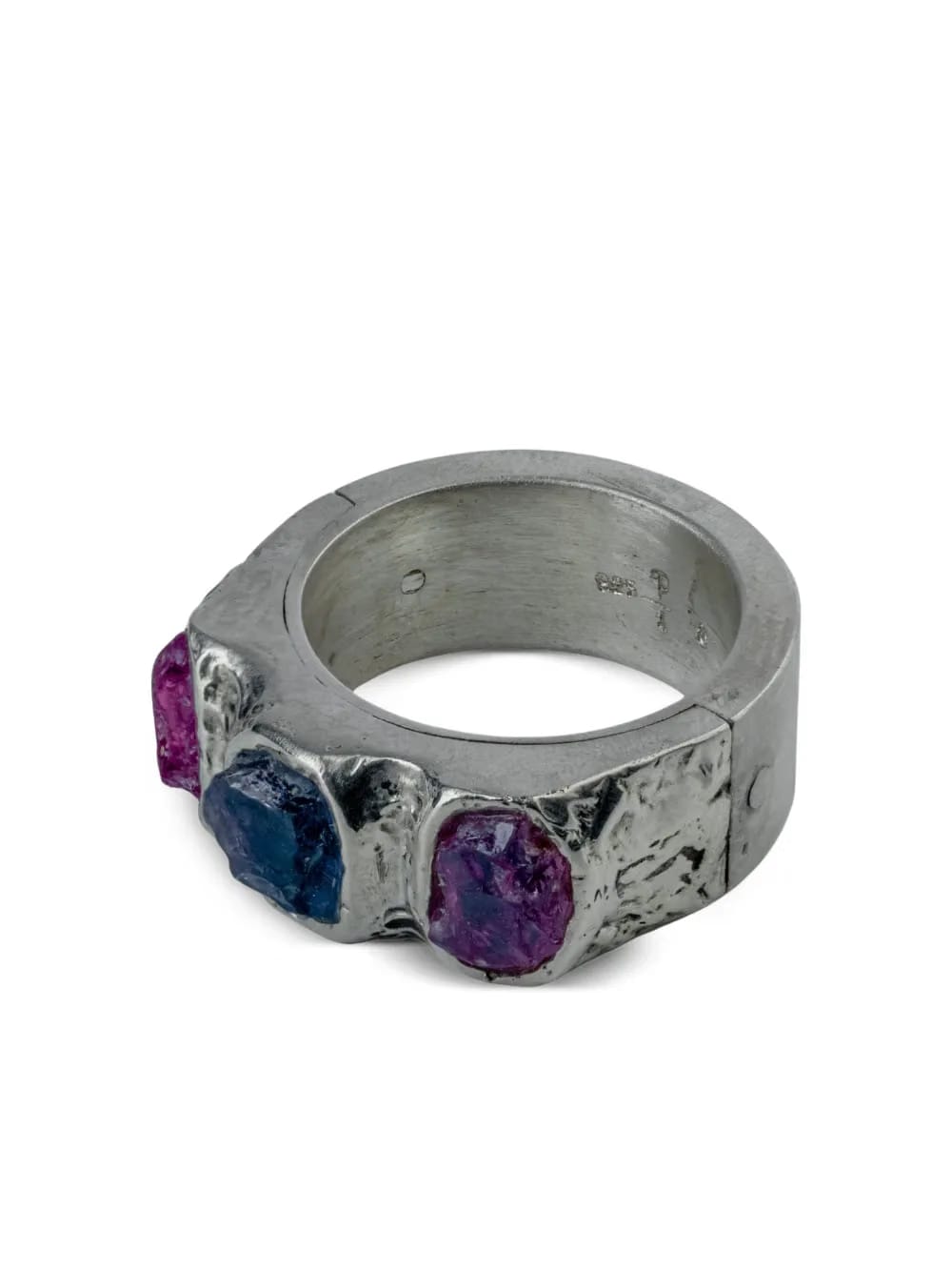 10K white gold Sistema sapphire ring