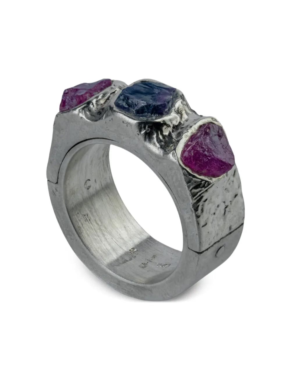 10K white gold Sistema sapphire ring