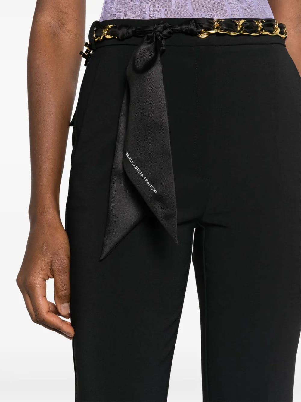 belted cropped trousers