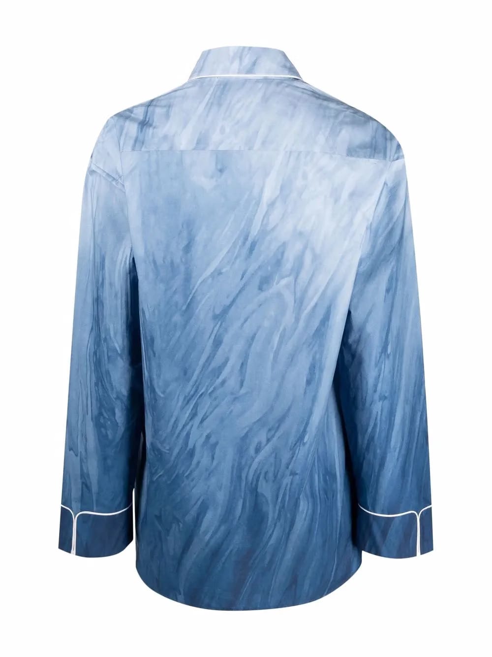 pipe-trim pajama shirt