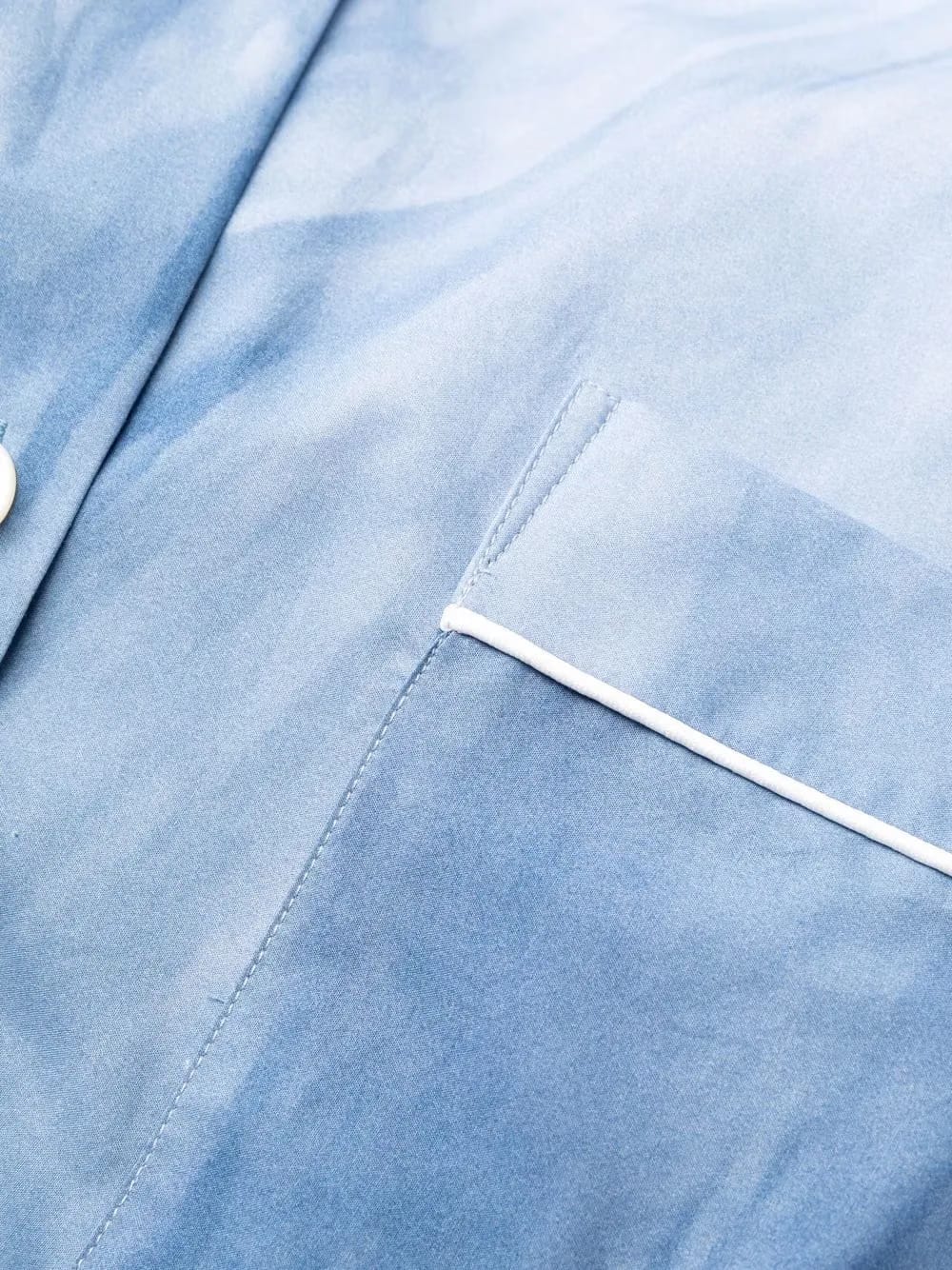 pipe-trim pajama shirt