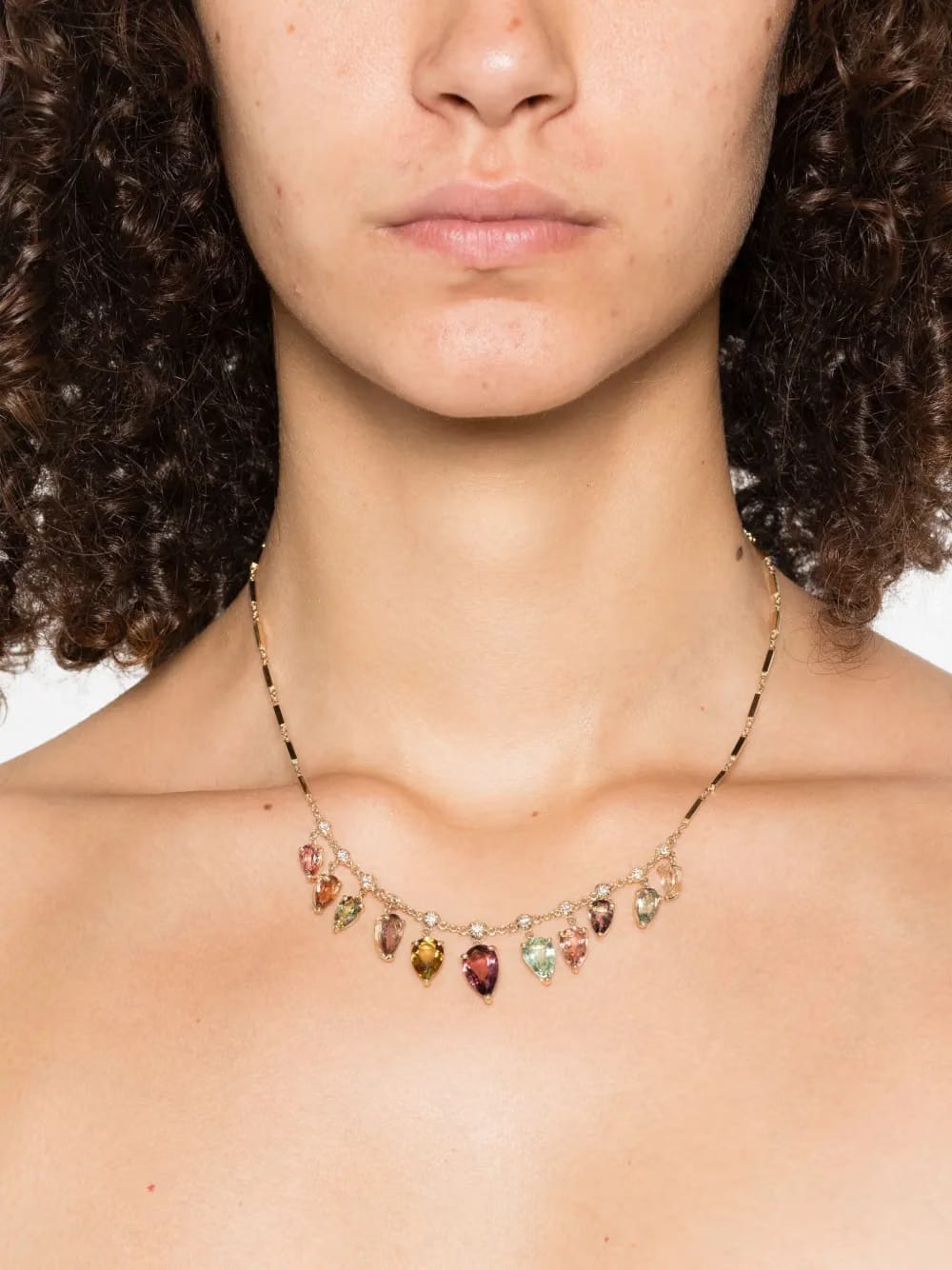 14K yellow gold Sophia diamond necklace